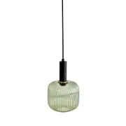 Mendrez Elegant Curved Glass Contour Pendant Light Lamp - Green.