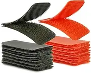 Spesh 40 Pcs Sew On Hook and Loop Tape Non Adhensive Nylon Fabric Touch Fasteners Interlocking Tape Sewing Fasteners for Clothes Shoes DIY, Green and Orange