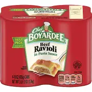 "Chef Boyardee Beef Ravioli 15oz Cans - Ready to Eat Pasta Meal, 4 Pack"