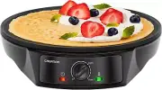 Electric Crepe Maker12" Non-Stick Griddle for Crepes Tortilla Pancakes Waffles