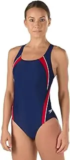 [Speedo] Women's PowerFLEX Eco Taper Splice Pulse Back One Piece Swimsuit