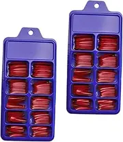 AUTSUPPL 200pcs Fake Nails Long Nail Tips Press on Nails False Nails Nail Tips Coffin Shape for Glamorous Look