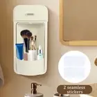 Makeup Brush Organizer Wall Mounted Makeup Brush Holder 360° Rotation qiiLi