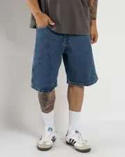 [Worship Supplies] Worship Supplies Men's Big Dawg Jeans Shorts in Worn Blue Rinse Size 32 32 Worn Blue Rinse