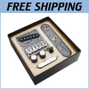 Black Telecaster Replacement Hardware Kit: Bridge, Control Plate & Pickup Set