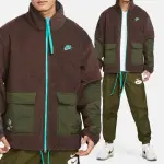 【NIKE 耐吉】AS M NSW SHERPA FZ OUTDOOR JKT 男款 咖啡綠色 運動 休閒 外套 FV4022-237