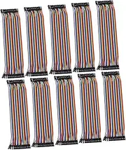 SEWACC 10Pcs Rainbow Jumper Wires for Breadboard Replacement Female to Female Cable for Electronics Projects and DIY Easy to Install High Reliability