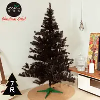 在飛比找PChome24h購物優惠-摩達客耶誕★台製7尺/7呎(210cm)特仕幸福型黑色聖誕樹