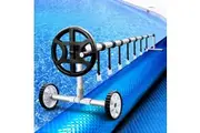 Swimming Pool Cover with Roller Wheel Solar Blanket Adjustable 10 X 4m