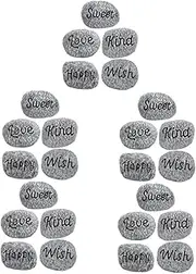 ORFOFE 5sets Stunning Landscape Rocks Yard Pebbles Landscaping Decorative Stones Mini Bonsai Figurine Fish Tank Pebbles Decor 5pcs*5