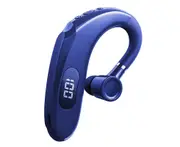 Q20 Bluetooth-compatible Earphone Digital Display Long Standby Time Ear Hook Business Stereo Wireless Headphone for Running-Blue