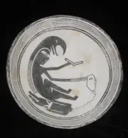Mimbres/Anasazi Ritualistic Sacrificial Bowl Replication