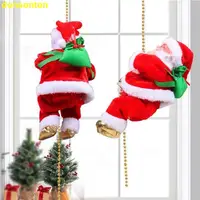 在飛比找蝦皮商城精選優惠-【新品】會爬的耶誕老人 爬梯 爬桿 繩子 珠簾電動玩具玩偶 