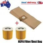 HEPA Filter & Dust Bag for Karcher WD3300 WD3200 MV3 A2204 SE4001 Vacuum Cleaner
