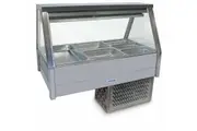 Roband Straight Glass Refrigerated Display Bar 6 pans - Piped and Foamed only (no motor) - Cold Bain Maries (RB-EFX23RD) - EFX23RD-RB