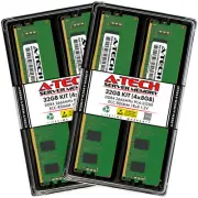 A-Tech 32GB 4x 8GB 1Rx8 PC4-21300R DDR4 2666 MHz ECC REG RDIMM Server Memory RAM