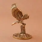 Brass Owl Ornament Craft Creative Sturdy Free Stand Office Statue Feng Shui
