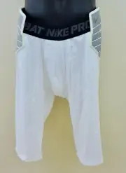 NIKE PRO COMBAT COMPRESSION HYPERSTRONG NWT Men 4XL White Padded Football Shorts