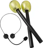 Glittering Boys and Girls Microphone Props 1 Set Fake for Birthday Decorations Stage Shows