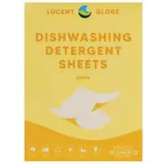 Lucent Globe Dishwashing Detergent Sheets Fresh Lemon 35 Sheets