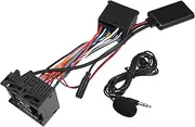 X AUTOHAUX Bluetooth Wireless Adapter Audio Radio Music Aux in Cable Adapter Plug Set with Microphone 10 Pin for BMW (E46) 2003-2006