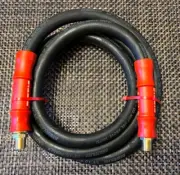Extension Air Hose 3/8” x 6’ Whip Pigtail 1/4" NPT H.D. Steel Coupler-Plug