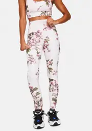 [Beach Riot] Pink Floral Piper Leggings