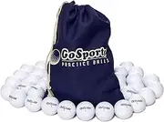 [GoSports] All Purpose Golf Balls for Play or Practice - 32 Pack with Tote Bag, White
