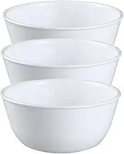 Corelle Coordinates Wh Corelle Livingware Super Soup/Cereal Bowl, 28 oz, Winter Frost White, Set of 3