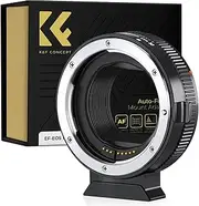 K&F Concept EF to EOS R Adapter, Auto Focus EF EF-S Lens to RF Mount Adapter with Removable Tripod Mount Compatible with Canon EF EF-S EOS RP R R6 R5 Cameras