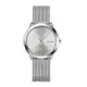 Calvin Klein美國原廠平輸 | CK手錶 minimal系列-銀色大CK LOGO米蘭錶帶 K3M2212Z