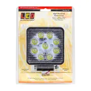 LED Autolamps High Powered Square Flood Light 9 LED Work Lamp 9-32V Blister