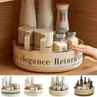 Round 360°Rotating Spice Rack Cosmetic Turntable Storage Tray Bathroom