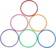 GRIRIW 12Pcs Plastic Toss Rings for Fun Outdoor Carnival Game for Backyard Parties School Festivals Family Gatherings Develop Eye Hand Coordination