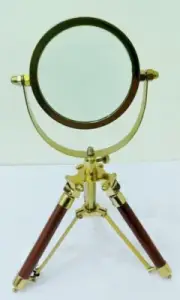 Nautical Table Magnifying glass Wooden stand Map Reader Nautical Home Decor