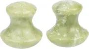 SOESFOUFU 2pcs Jade Massage Tool Natural Facial Massager for Eye Fatigue Relief Skin and Wrinkle Prevention Mushroom Shaped Design for Scraping Care
