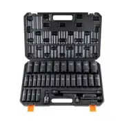 VEVOR 1/2" Drive Deep Impact Socket Set, 34pcs Socket Set Metric (8-36mm) 6 Poin