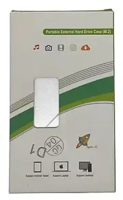 NEW Portable External Hard Drive Case (M.2) 1 TB - D1 Silver