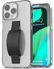 Encased Finger Loop Case for iPhone 15 Pro Max with Hand Strap (Crystal Clear)
