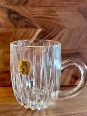 BLEIKRISTALL Lead Crystal Beer Mug/Mule Cocktail 4-3/8” Set Of 2 - WEST GERMANY