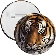 [YTLKGFP] Buttons Badge 5 Pcs Bengal Tiger Printed Button Pins Decorations Tinplate Round Badge for Clothes Bags Hats Jeans And More, 2.3 inch, plastic tinplate, no gemstone