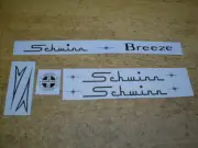 Ladies Schwinn Approved Breeze Bicycle Black Decal Set