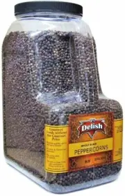 Gourmet Whole Black Peppercorns by It's Delish - 6 LBS Gallon Size Jug -...