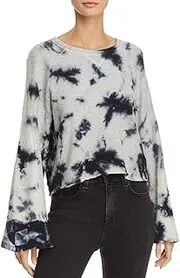 [Splendid] Women's Flare Sleeve Crewneck Pullover Sweater Sweatshirt