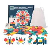 Wooden Shape Puzzle for Children Rainbow Toy Geometric Learning Toy