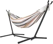 MT ASPIR Outdoor Hammock with Waterproof Stand, for 2 Person Portable Lightweight Hanging Hammocks Swing Beds for Camping, Beach, Backyard, Travel, Support up to 200kg Brown
