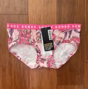 Bonds Womens Pink Floral Hipster Boyleg Underwear Size 10 BNWT
