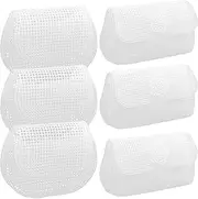 EXCEART 6pcs Sheets DIY Plastic Mesh Canvas Sheet Cross Stitch Plastic Plate Handmade Purse Bag Form DIY Sewing Bag Form DIY Cross Stitch Handbag Plastic Canvas White Mesh Wallet Bag Small