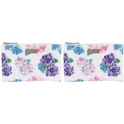 2PK Wicked Sista Hydrangeas Large Flat Purse Womens Wallet 21x14cm Rectangle