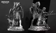 Predator and Naru Sculpture Statue Model Kit Unpainted/Unassembled